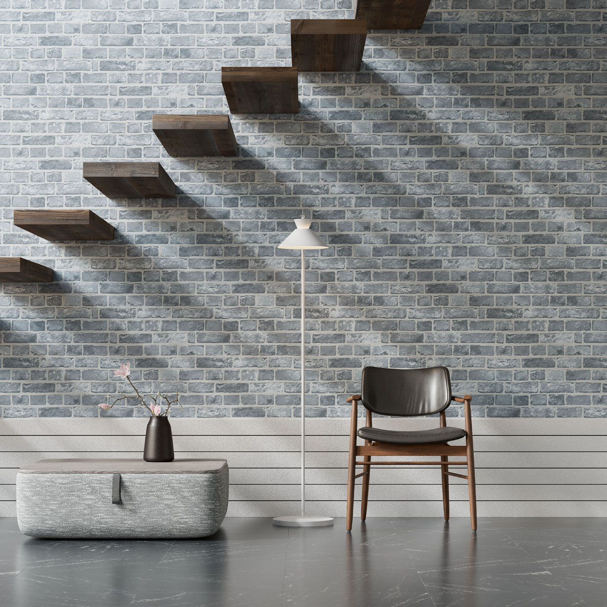 Обои Loymina Terra Brick TER4 018 10,05×1 фото в интерьере